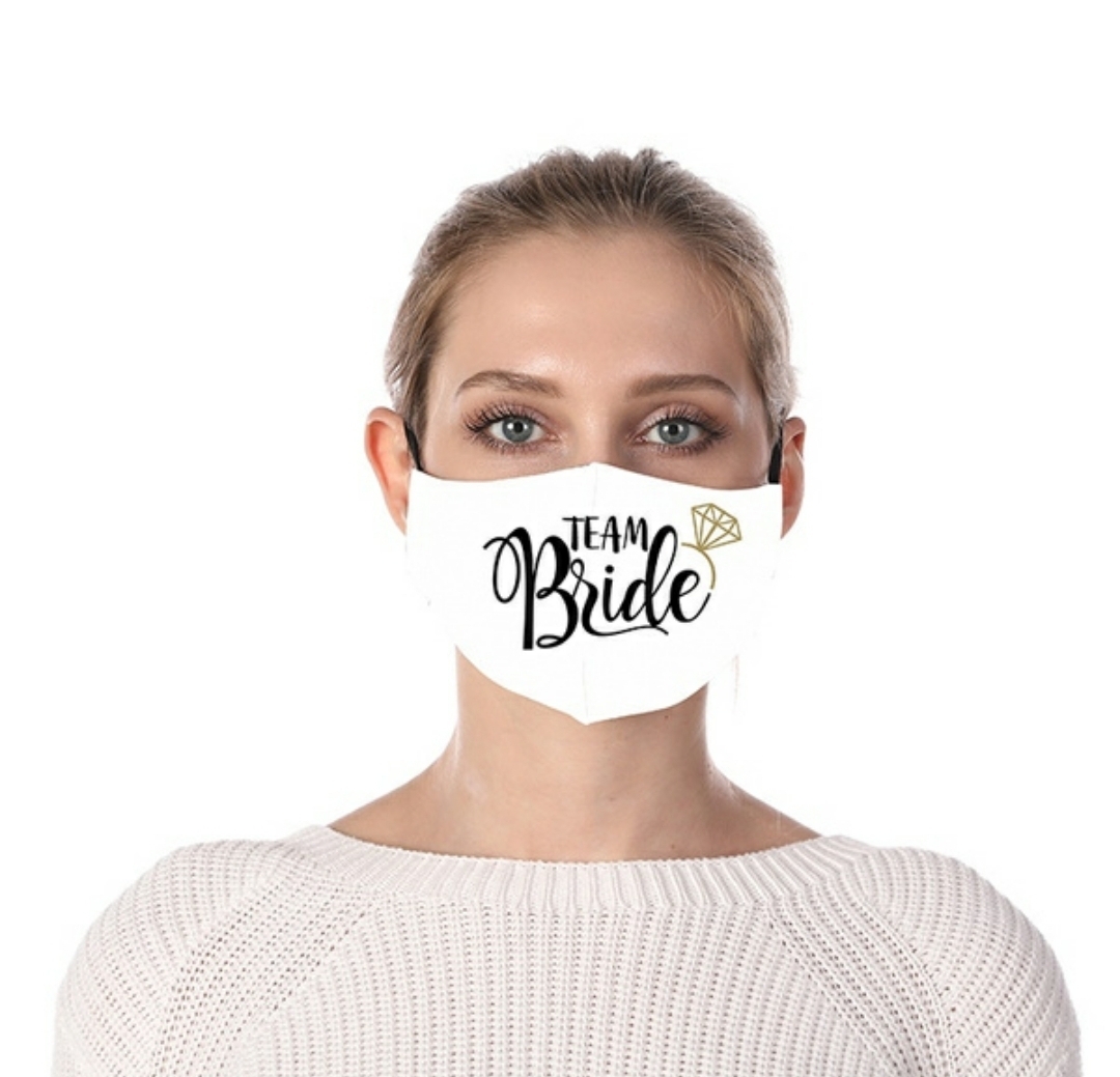 Mund-Nasen-Schutz Gesichtsmaske Team Bride