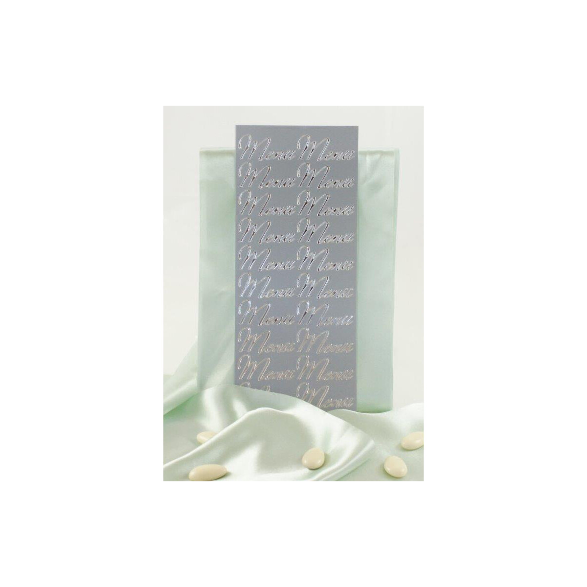 Sticker Menü Silber