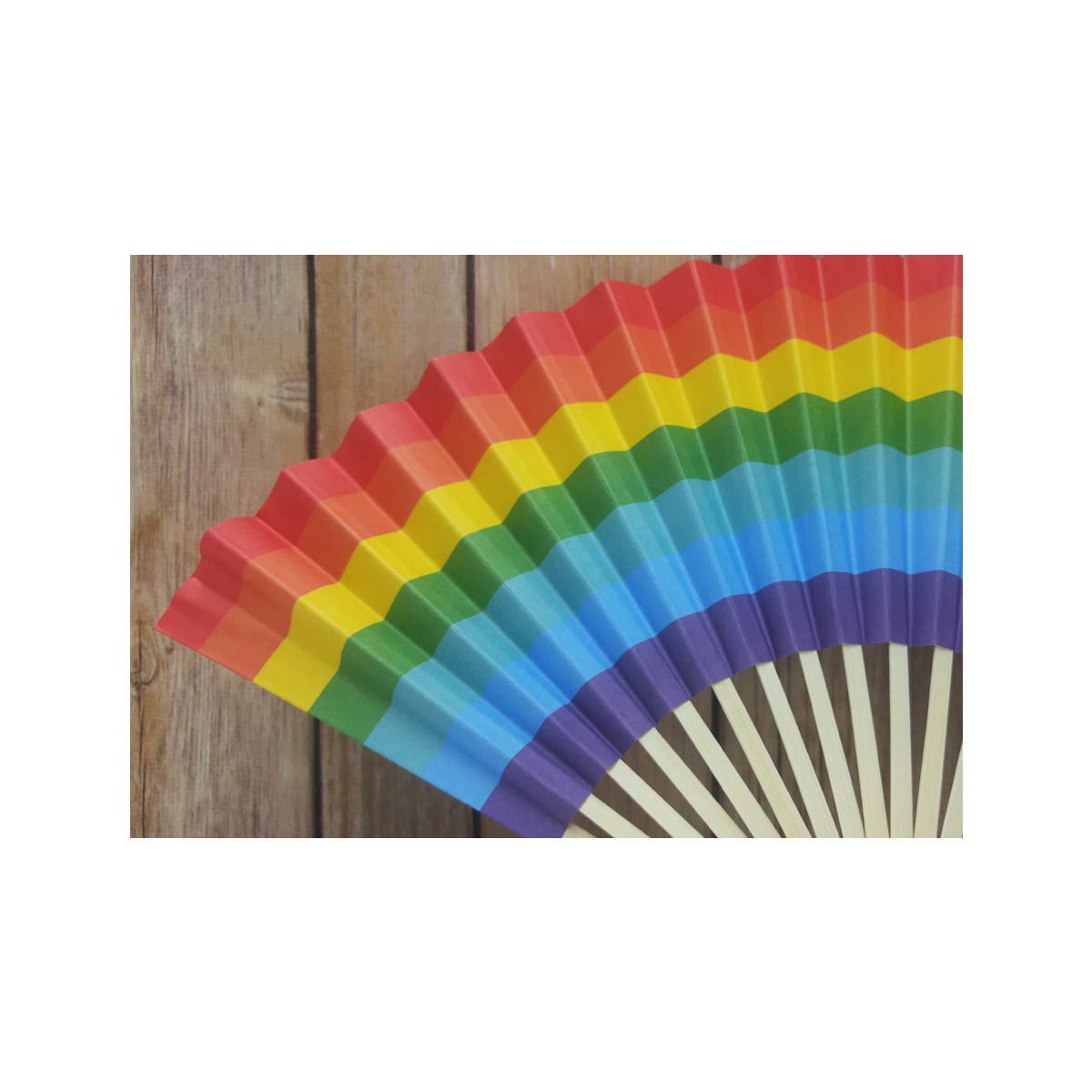 Premium Papierfächer Regenbogen