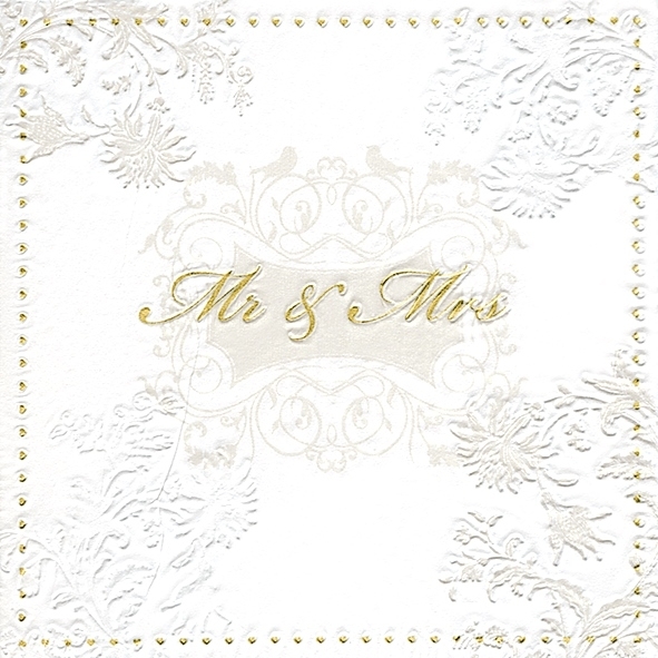 Servietten Mr. & Mrs. Gold