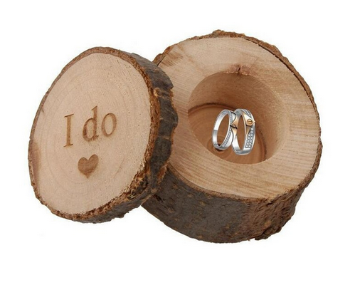 Ringbox Ringdose Schatulle Holzstamm