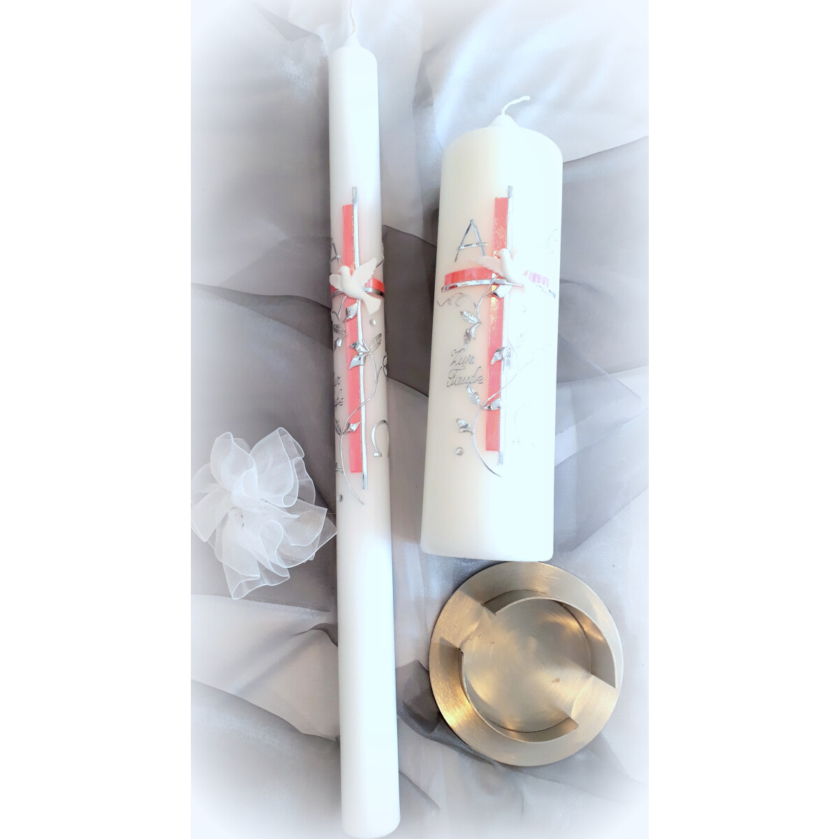 Taufkerzen-Set Mädchen