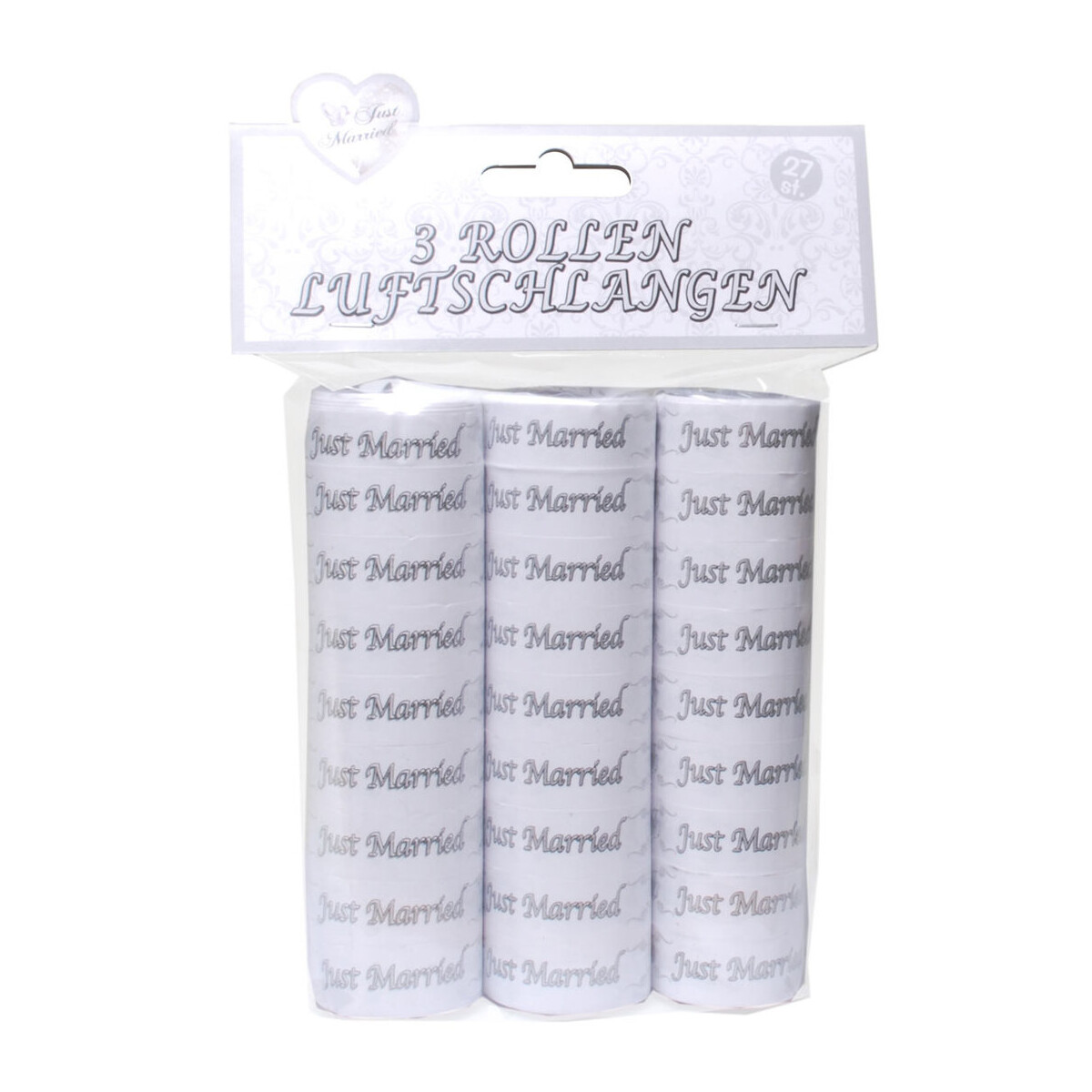 Luftschlangen Just Married