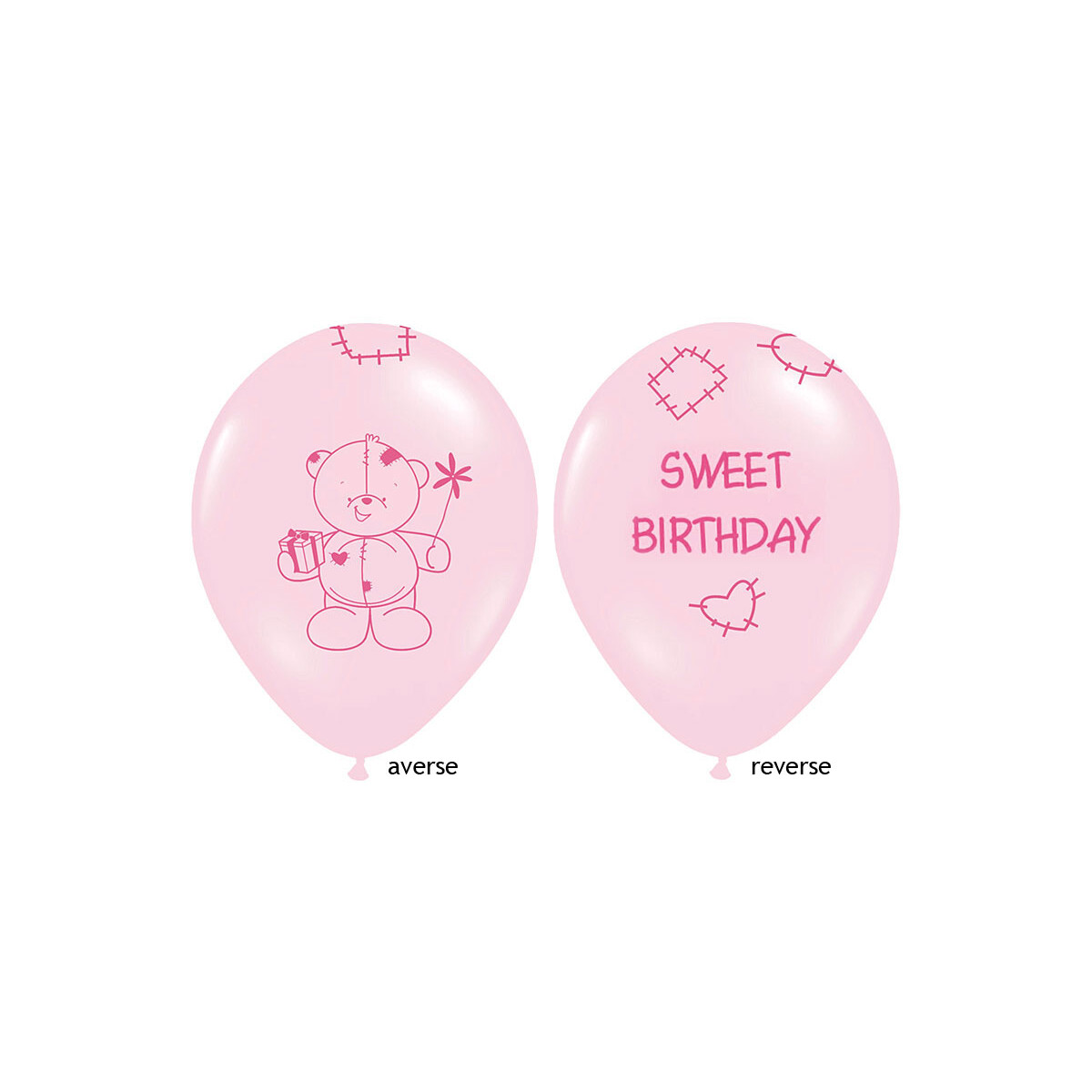 Luftballon Sweet Birthday Rosa