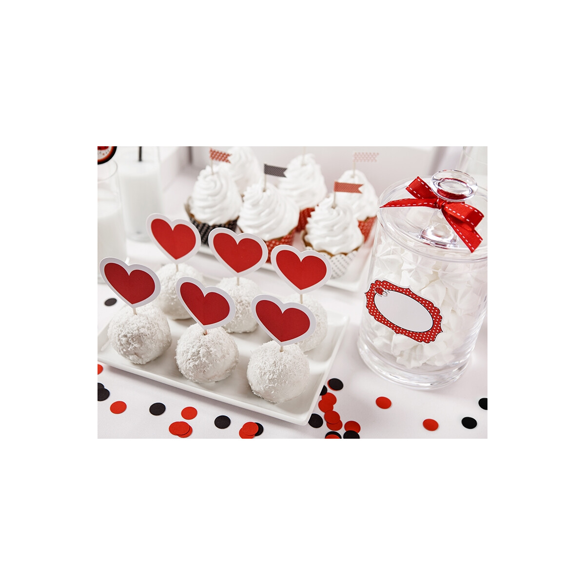 Konfetti Rot-Schwarz