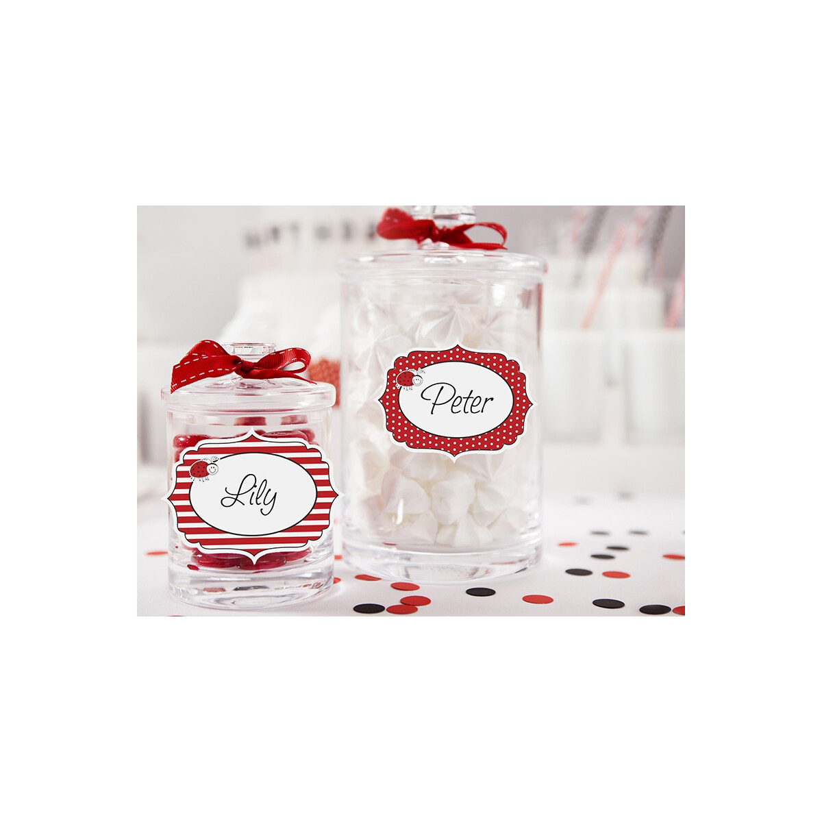 Konfetti Rot-Schwarz