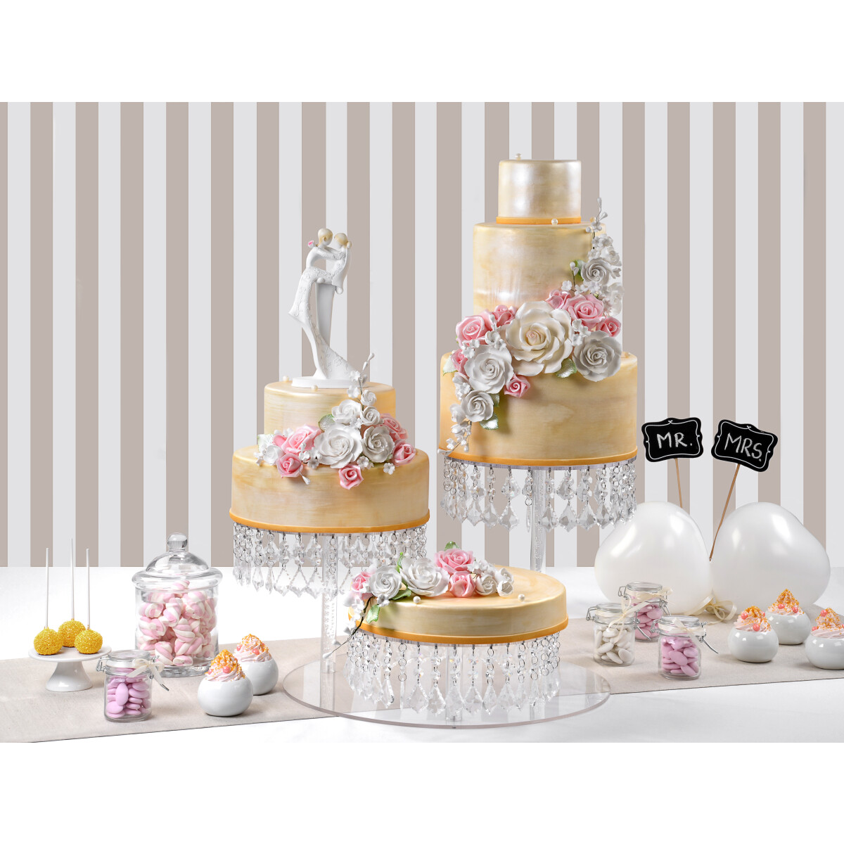 Torten- und Canapéständer Kristalle