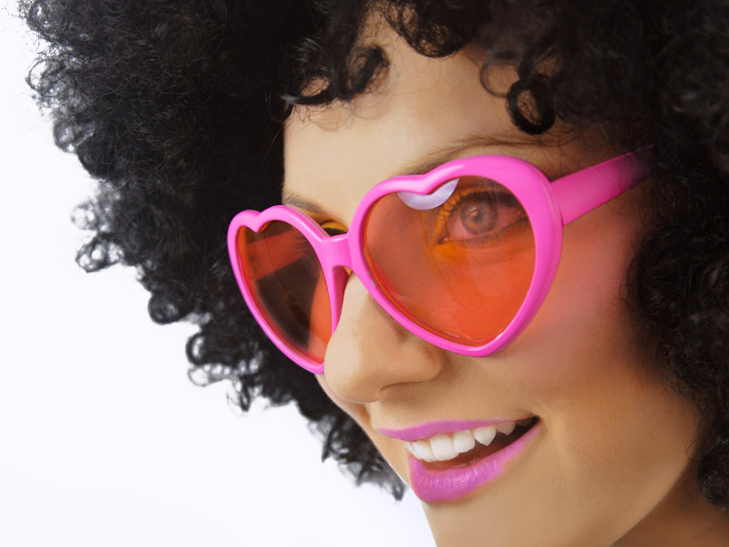 Herzbrille Pink
