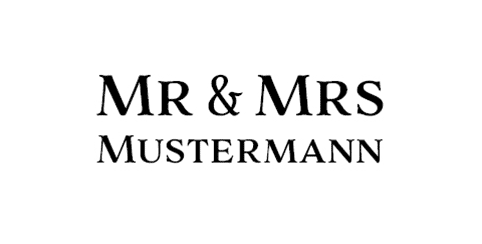 Hochzeitskerze Mr. & Mrs. Stumpen