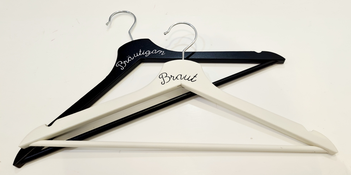 Kleiderbügel-Set Brautpaar