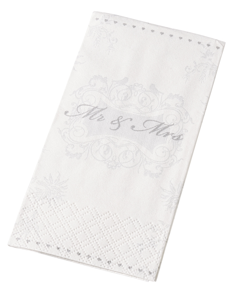 Taschentücher Mr. & Mrs. Silber