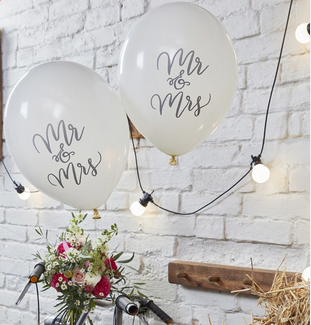 Luftballons Mr. & Mrs