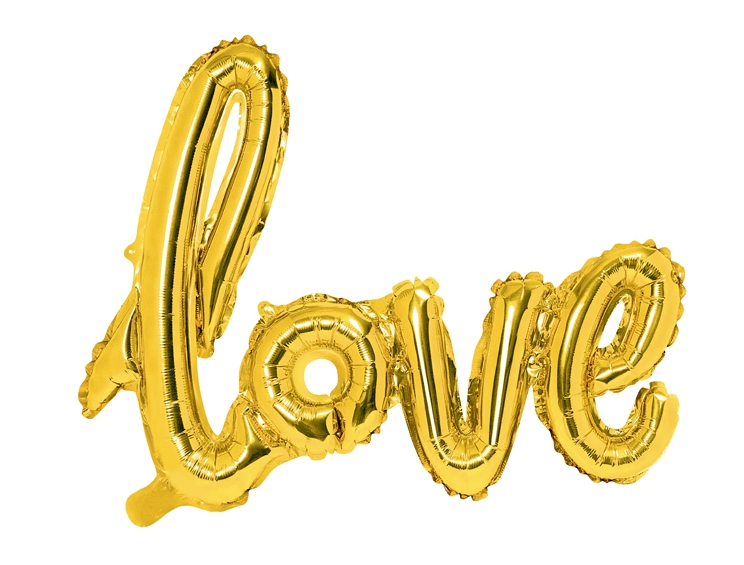 Folienballon LOVE Gold Kinky