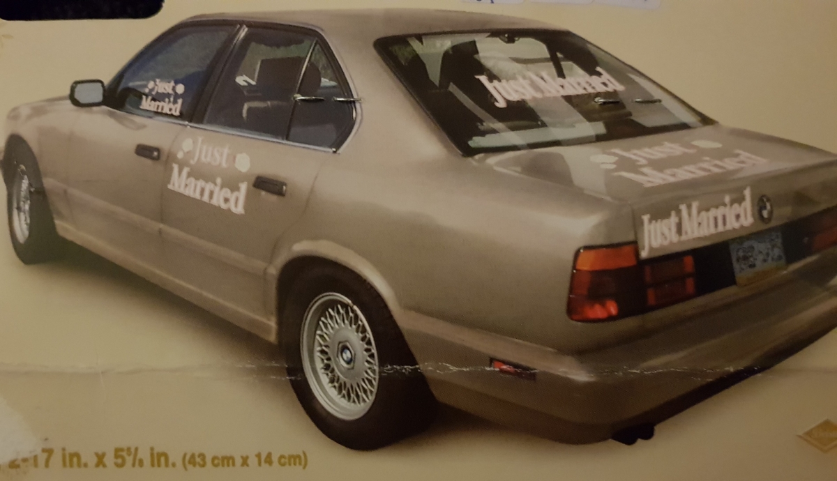 Autoaufkleber-Set Just Married
