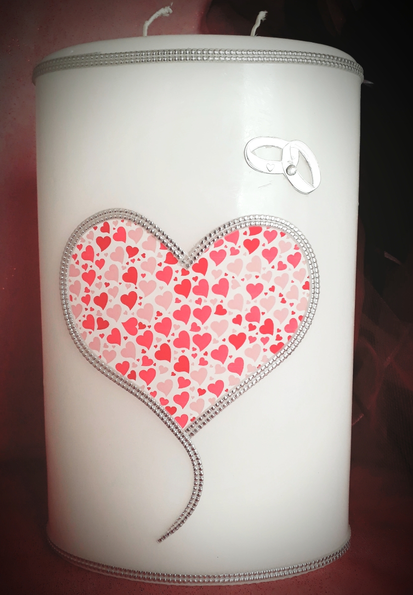 Hochzeitskerze Herzchen