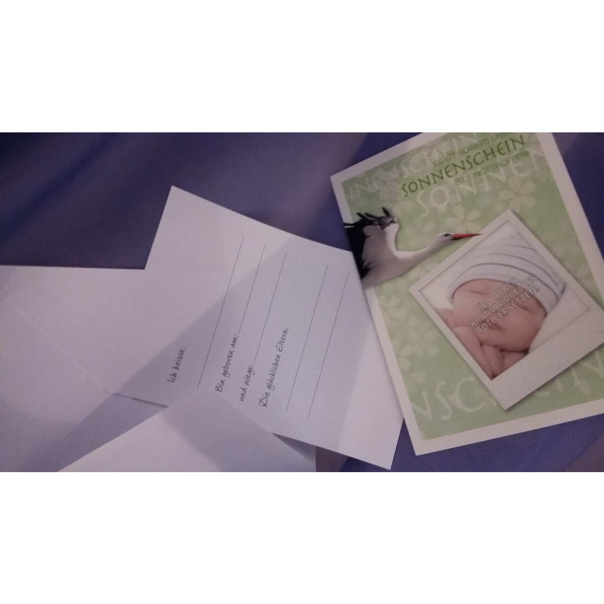 Anzeige Geburt Sonnenschein