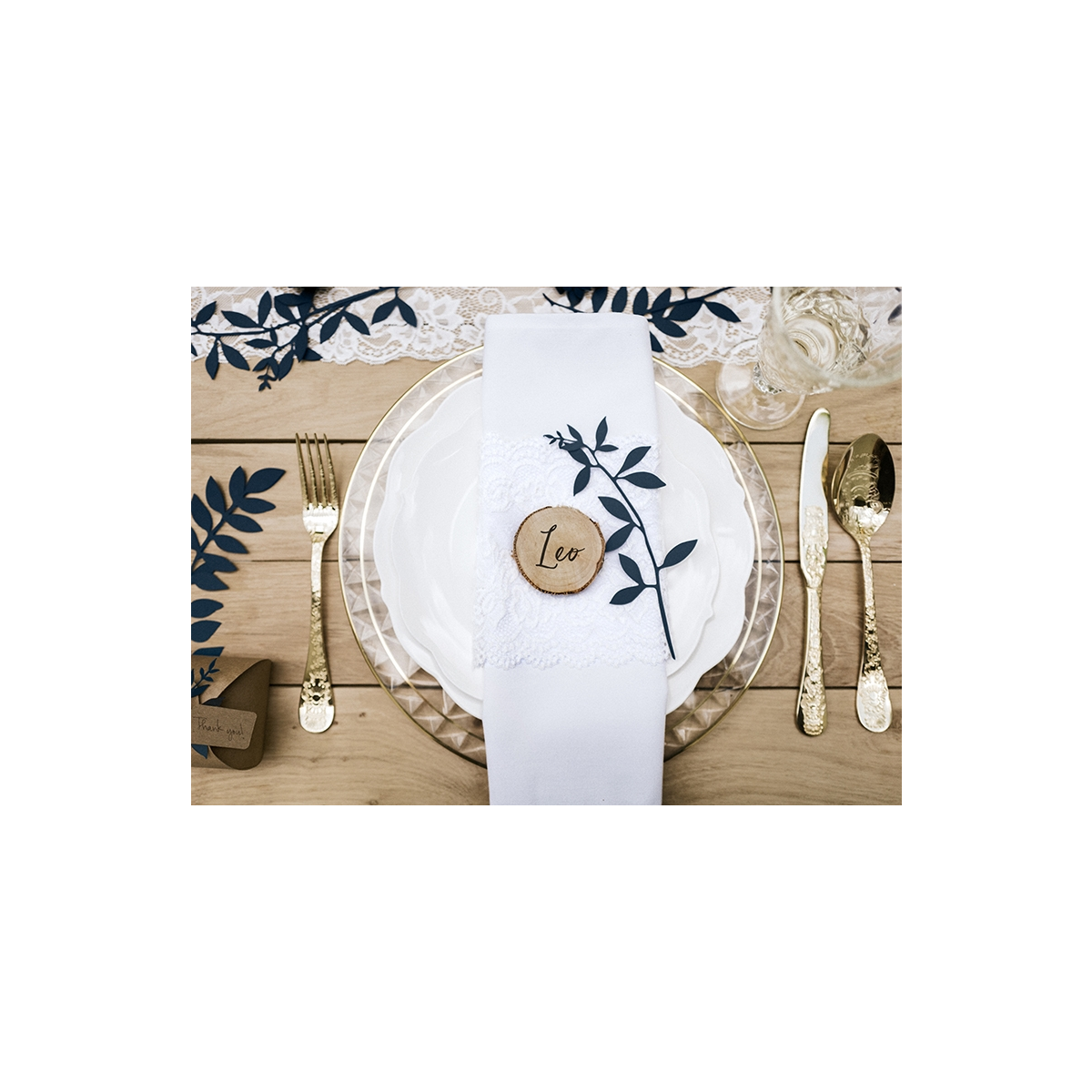 Baumstamm-Tischkärtchen