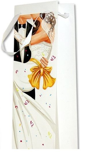 Geschenksackerl Flasche Schleife