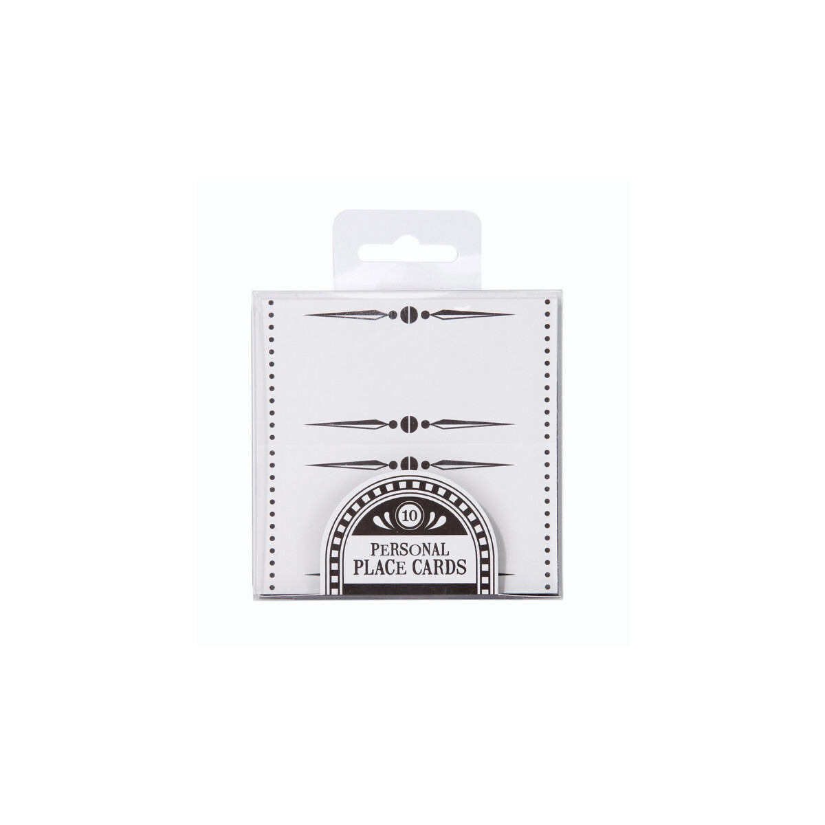 Tischkarte Schwarz/Weiß