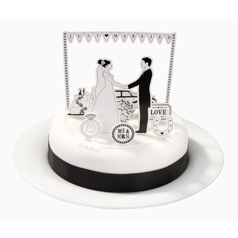 Tortendeko-Set  Mr. & Mrs.