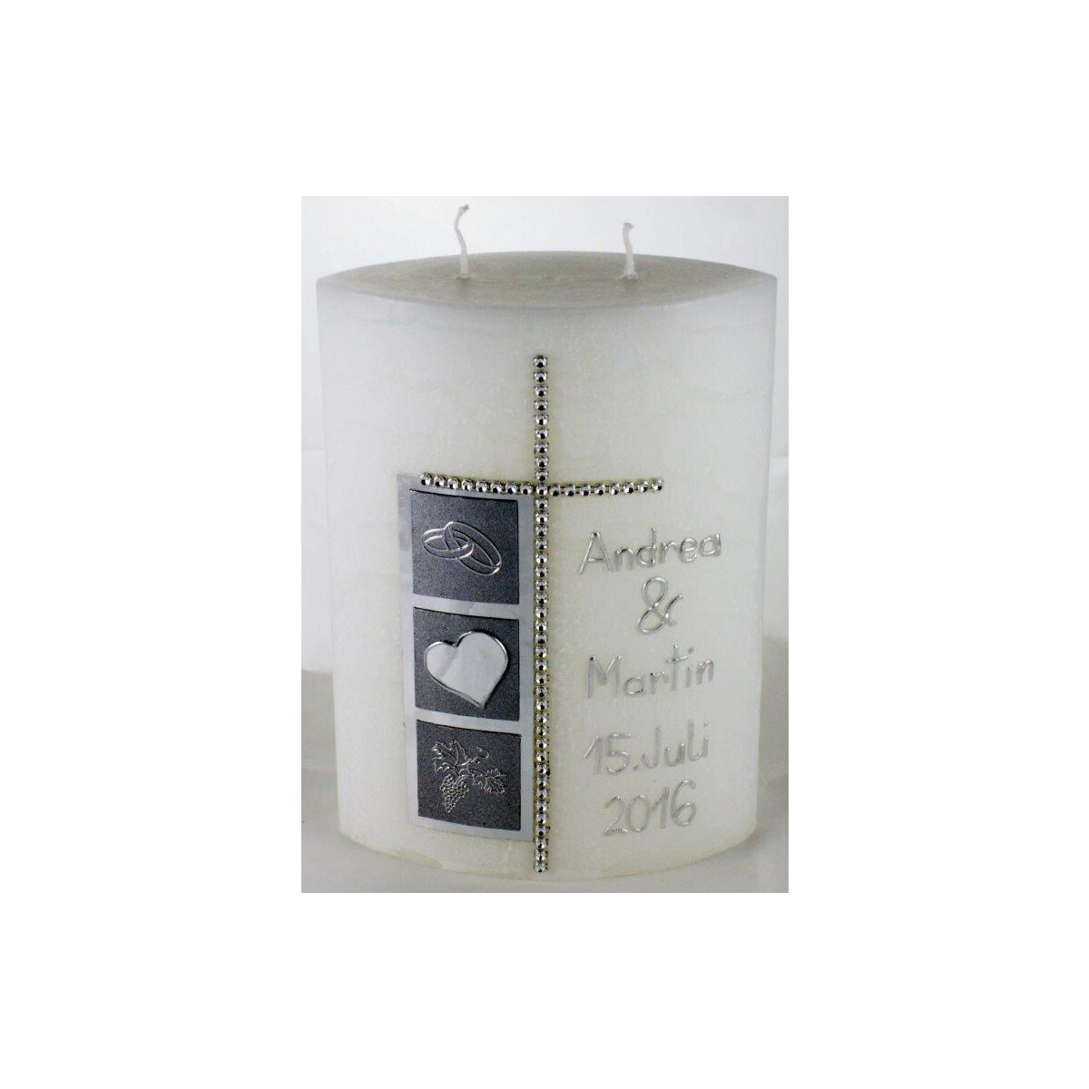 Kerzenpersonalisierung Silber