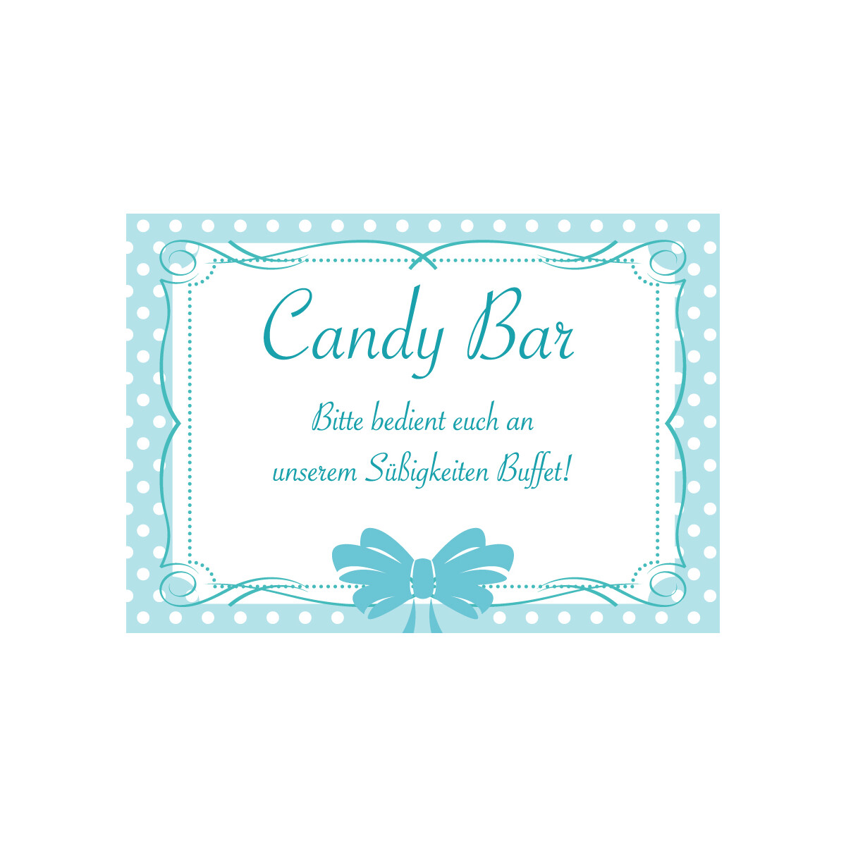 Candybar Schild Blau