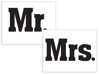 Mr. & Mrs. Schuh-Sticker