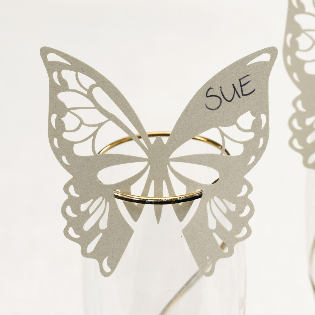 Tischkarte Schmetterling Vintage