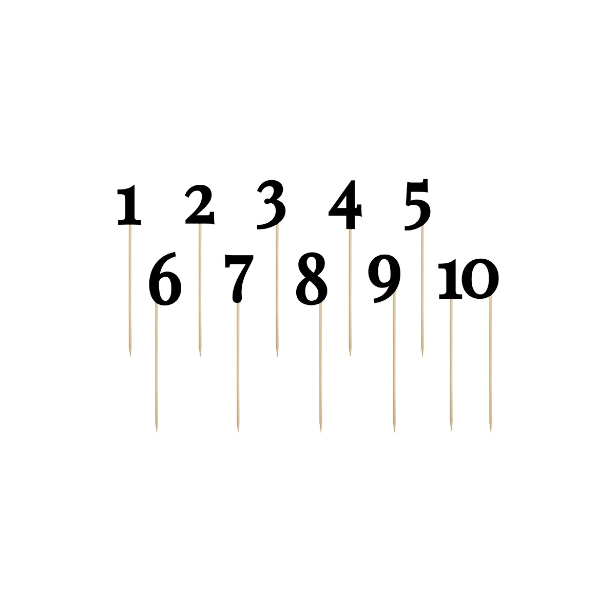 Tischnummern Schwarz