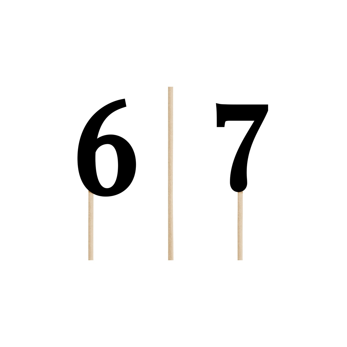 Tischnummern Schwarz