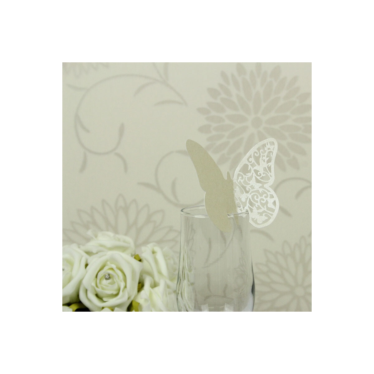 Tischkarte Papillon Vintage