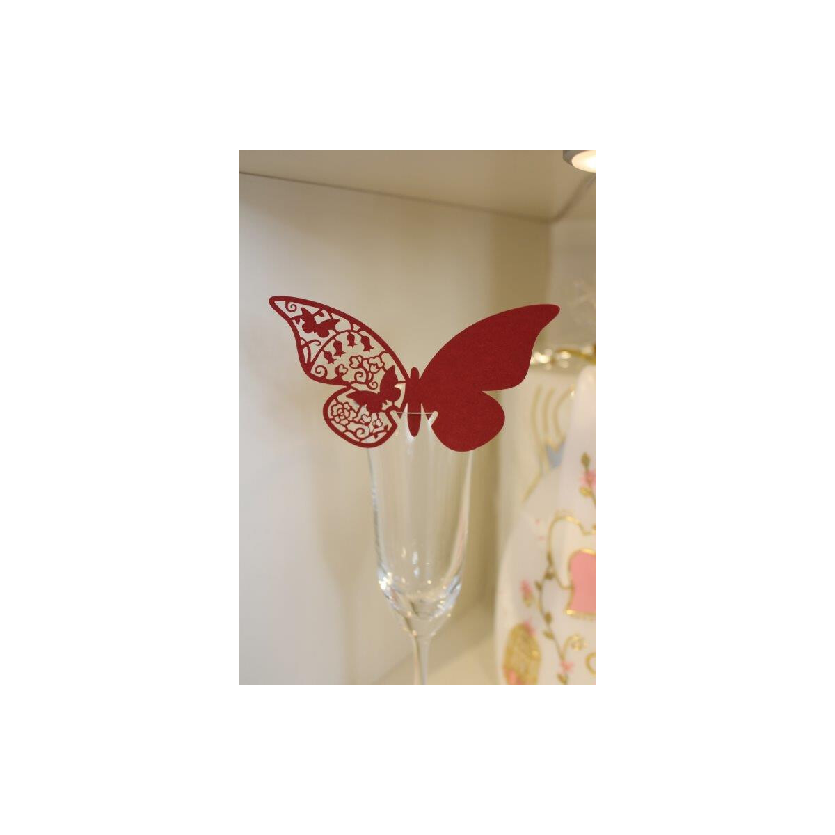 Tischkarte Papillon Vintage