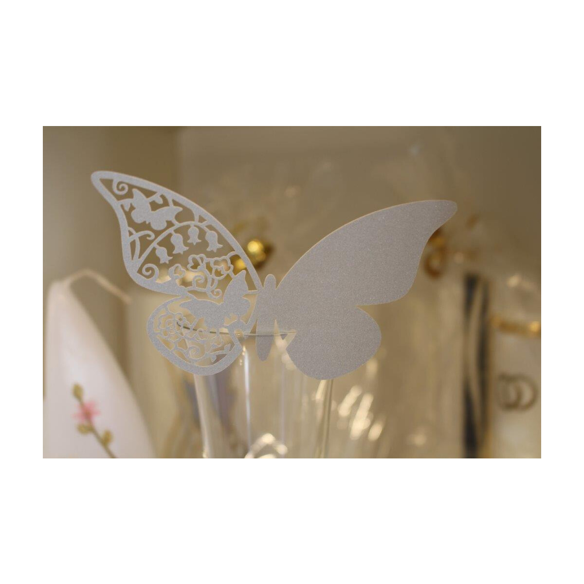 Tischkarte Papillon Vintage