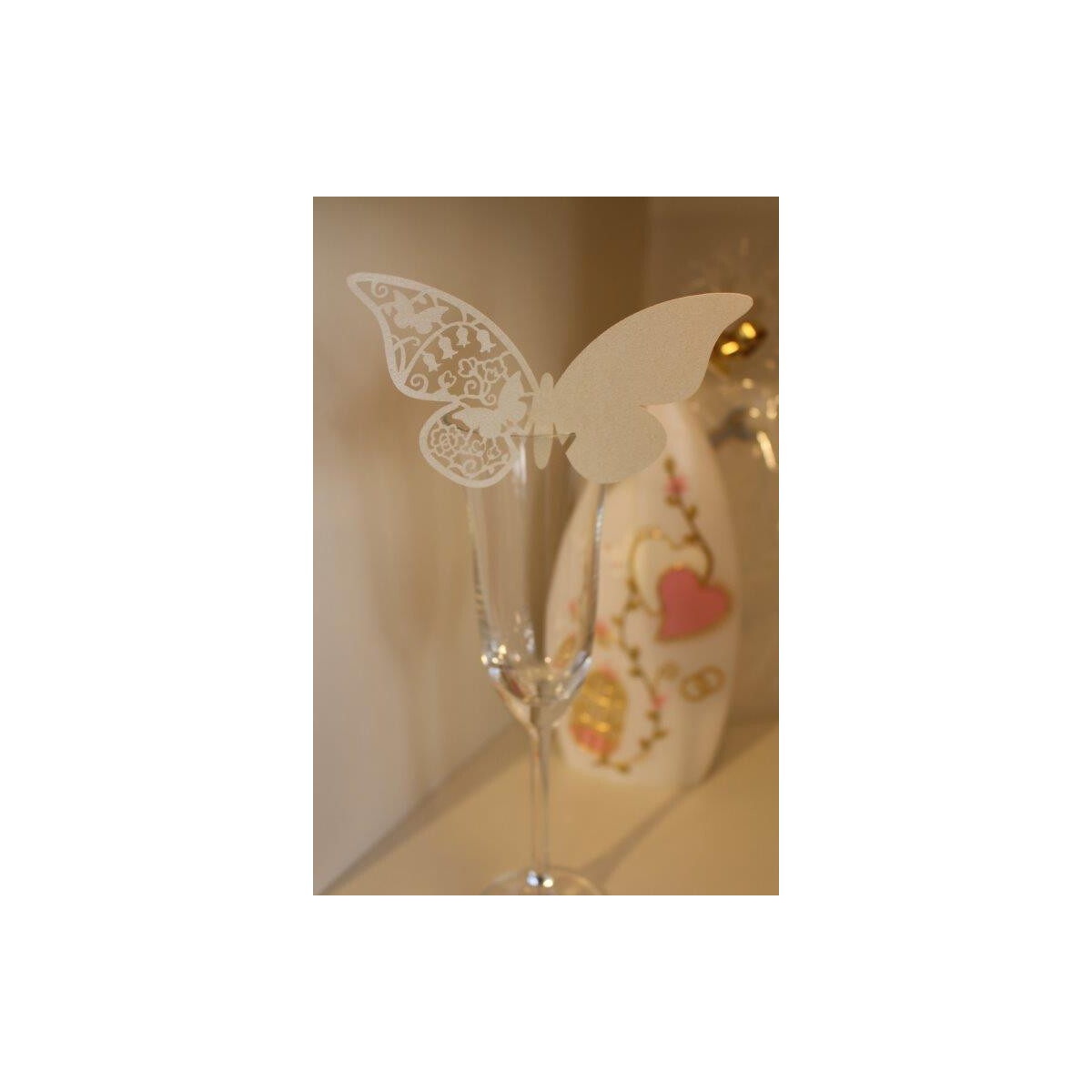 Tischkarte Papillon Vintage