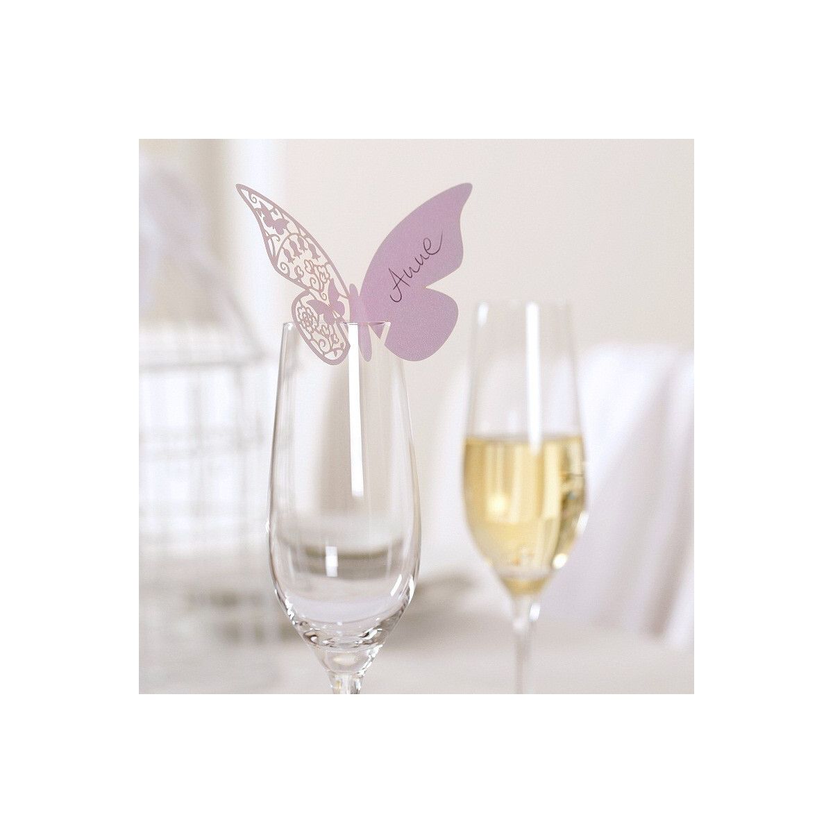 Tischkarte Papillon Vintage