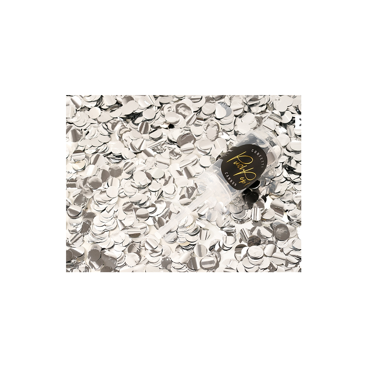 Konfetti-Popper Silber