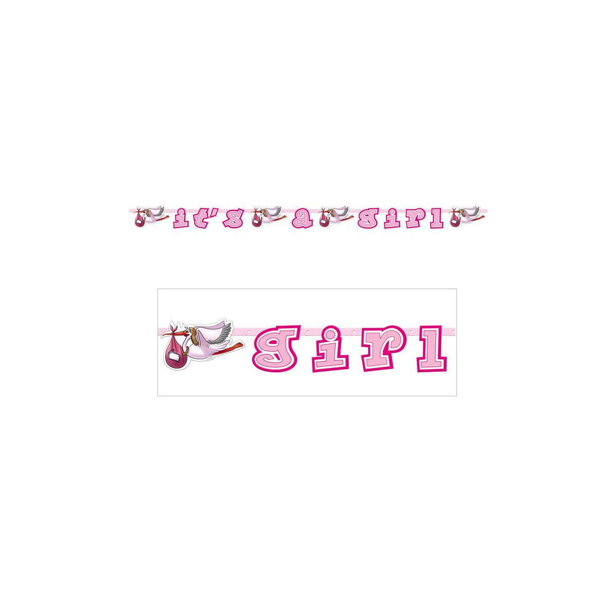 Banner It´s a girl - Rosa