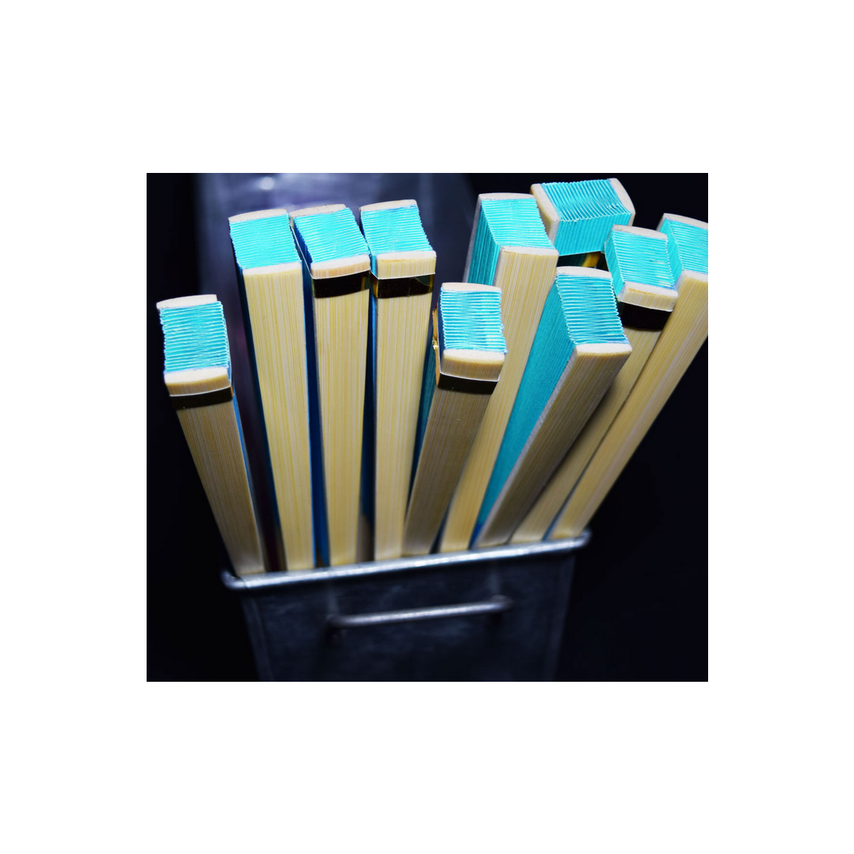 Premium Papierfächer Türkis