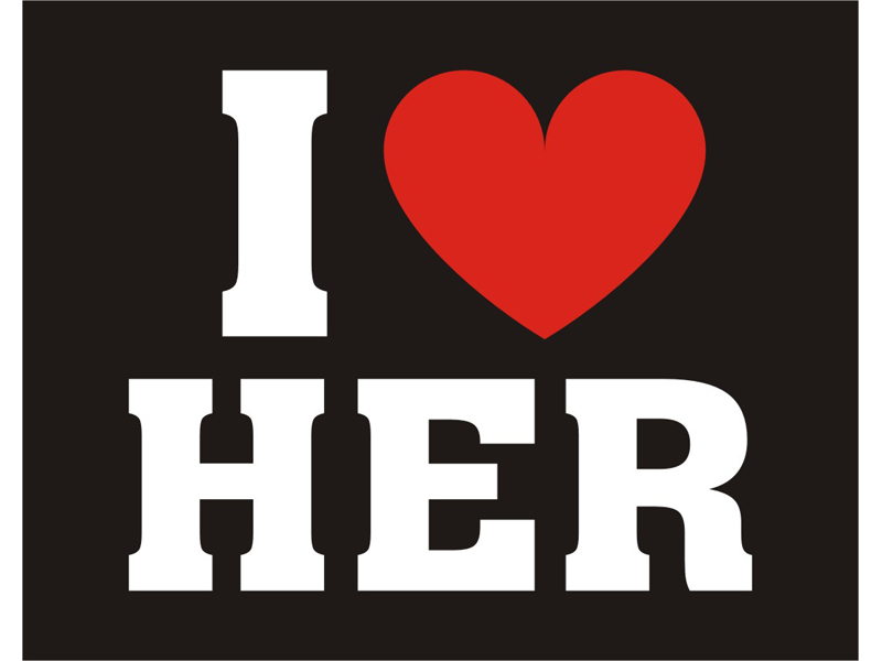 I LOVE HER Schuh-Sticker