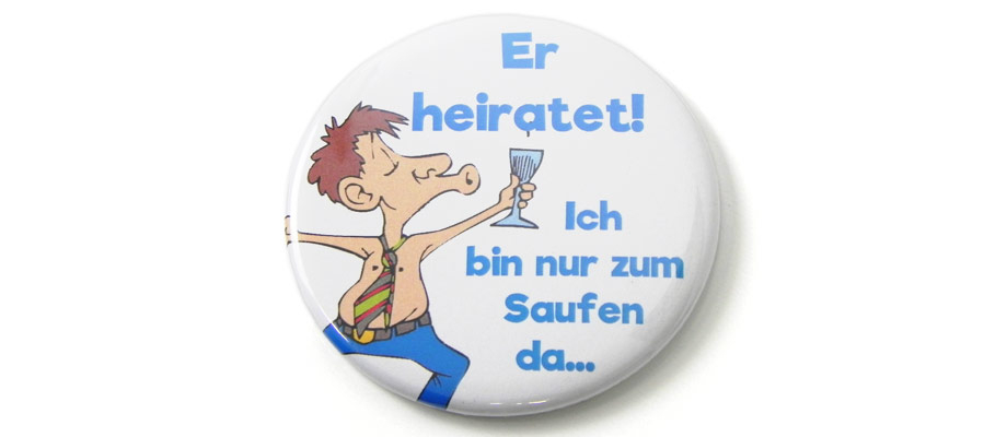 Button Er heiratet - Team Bräutigam