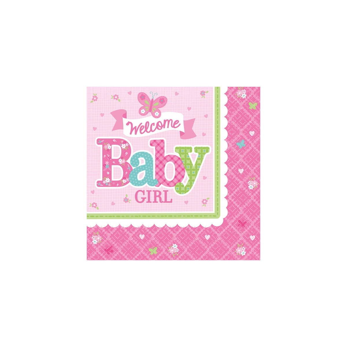 Servietten Welcome Babygirl