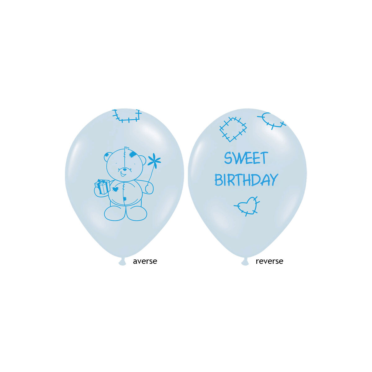 Luftballon Sweet Birthday Blau