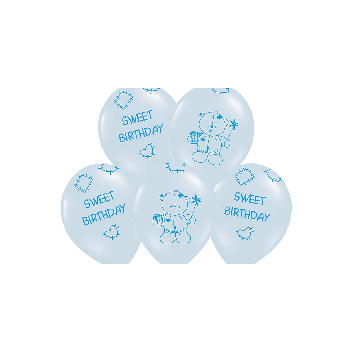 Luftballon Sweet Birthday Blau