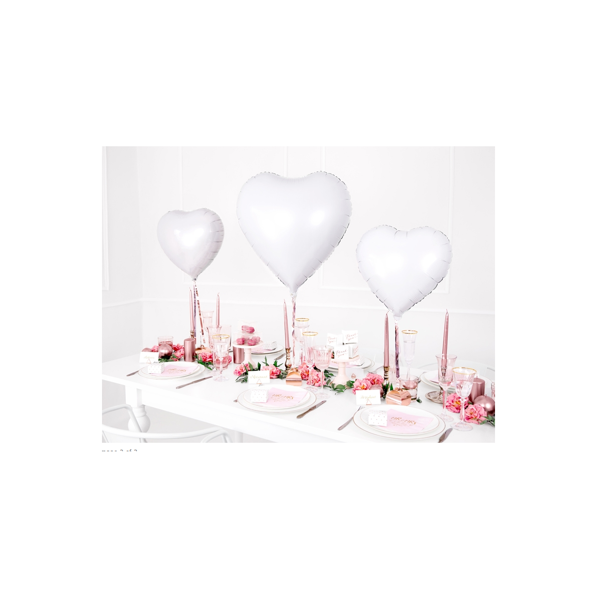 Folienballon Herz Weiß