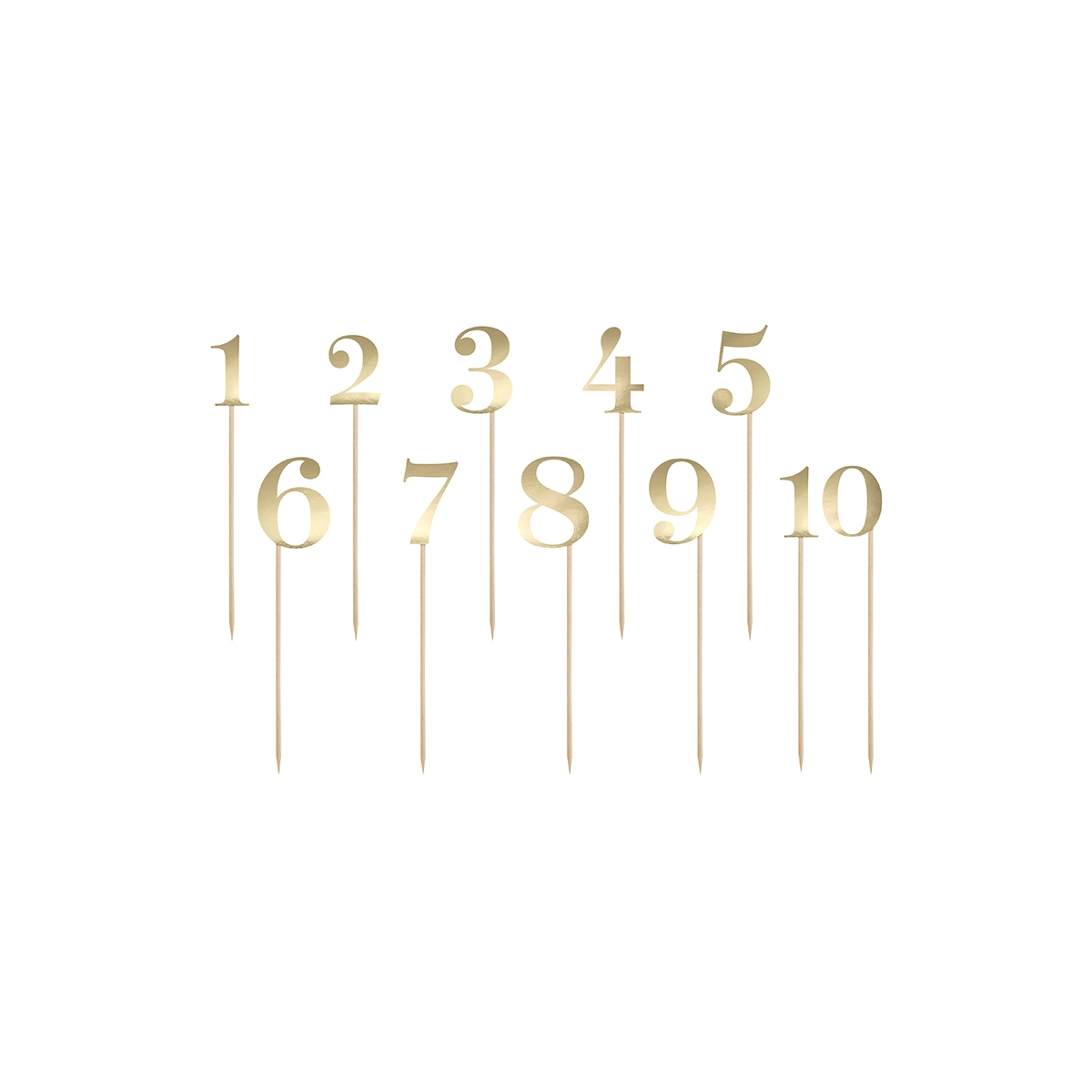 Tischnummern Gold